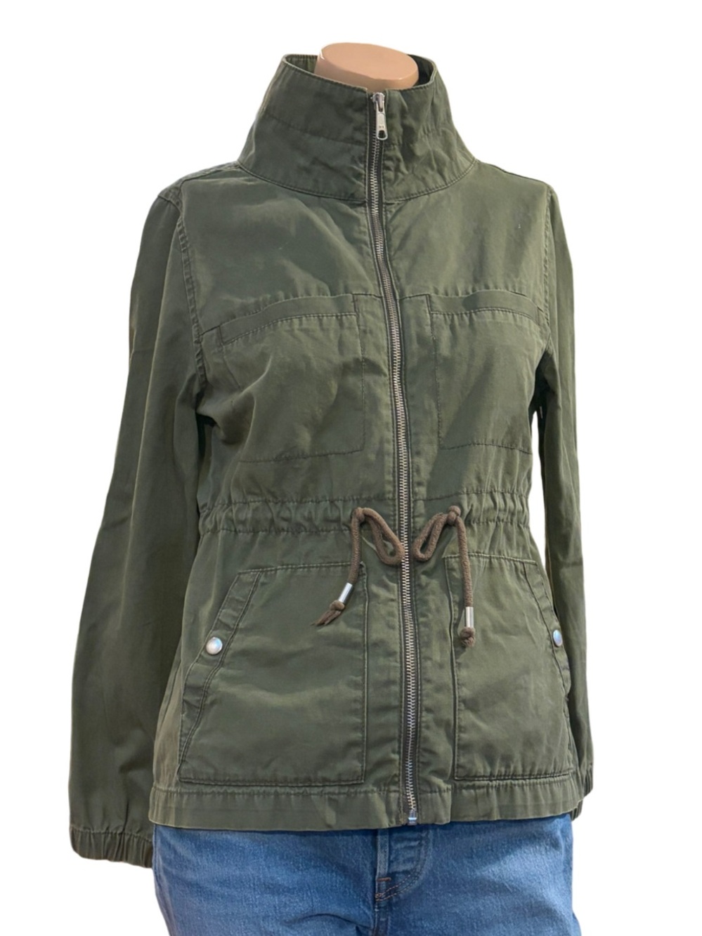 Old Navy Field Jacket XS Hunter Pines Olive Army Green Military Utility Jacket